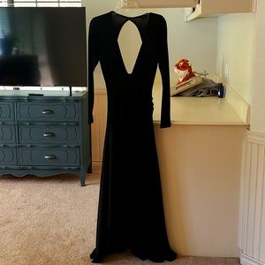 Long, backless dress